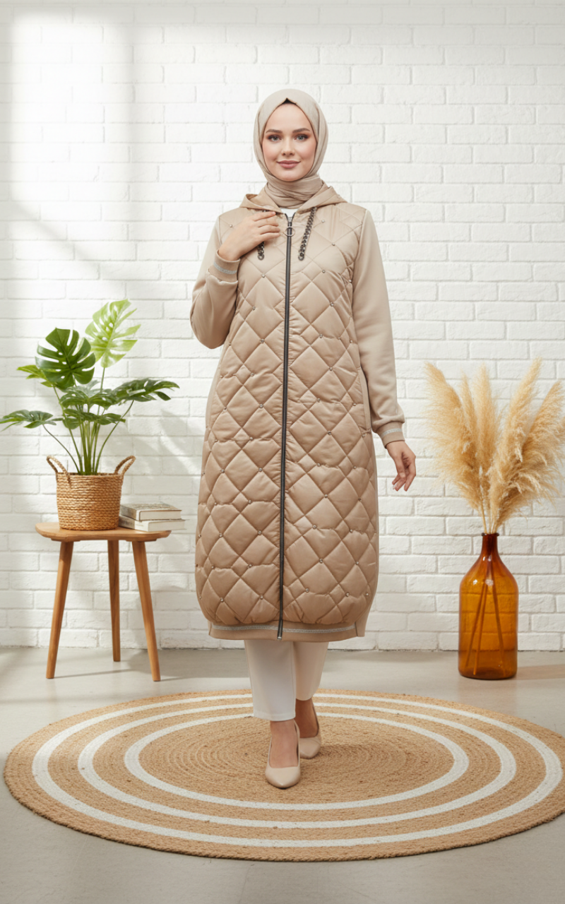 Asrınzade Taş İşlemeli Kapitone Kap 3980 - Taş