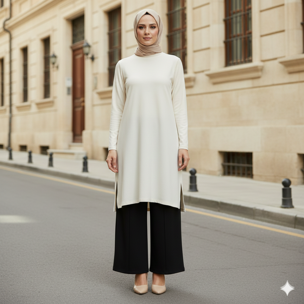 Simay Moda Oysho Çimalı Bol Paça Pantolon 1041