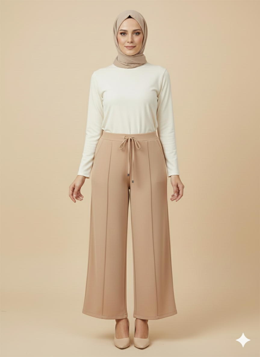 Simay Moda Oysho Çimalı Bol Paça Pantolon 1041