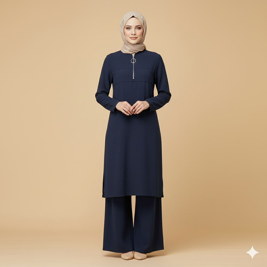 Kado Fermuarlı Tunik 257332 - Lacivert