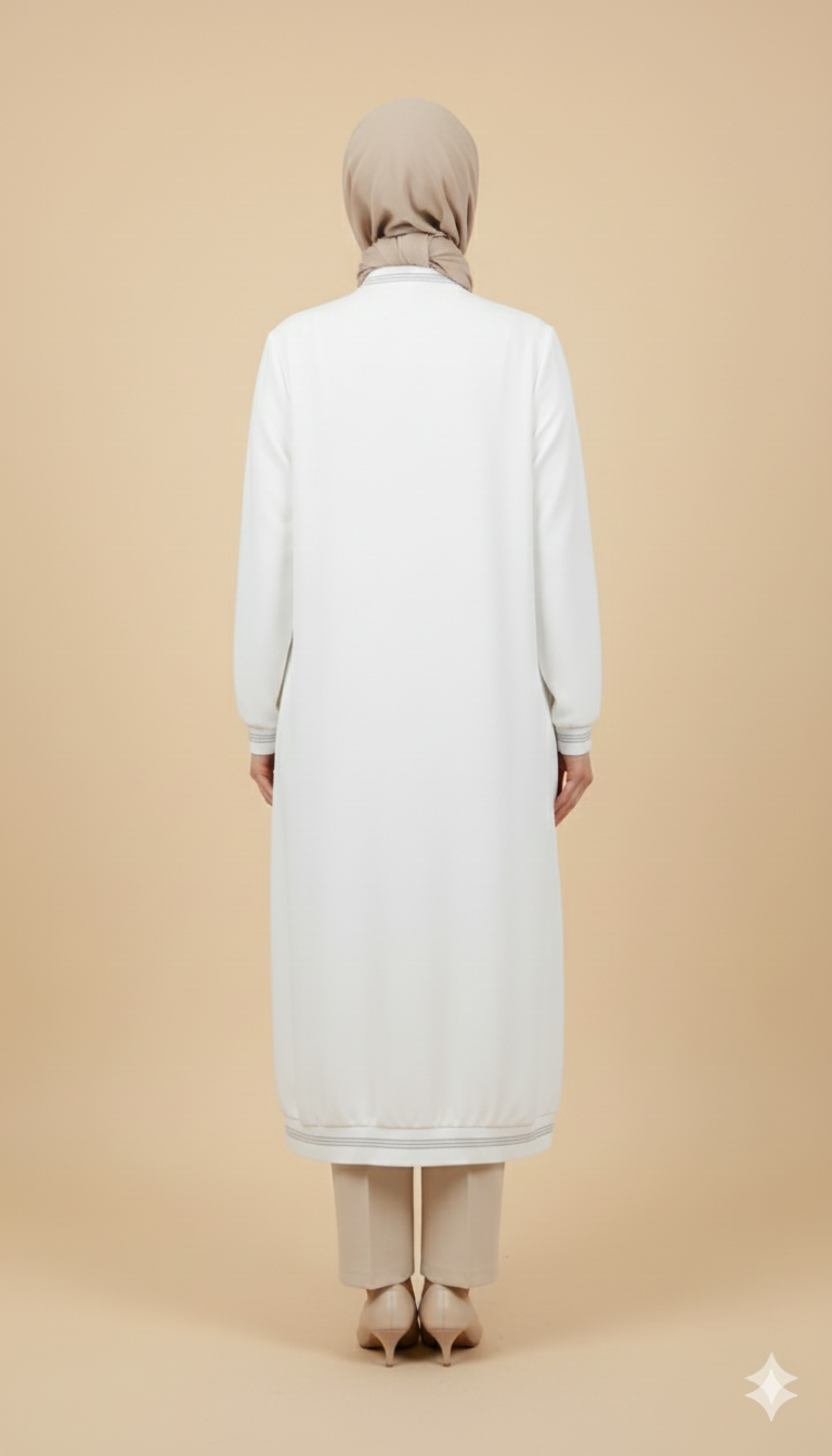 Beranisa Taş Detaylı Kap 3970 - Beyaz