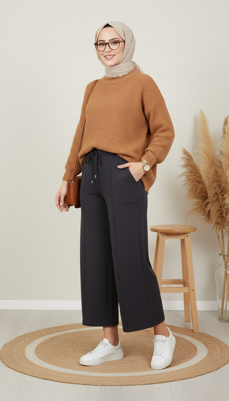 Simay Moda Oysho V Logo Çakmalı Pantolon 1076 - Siyah