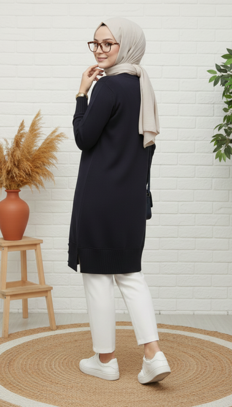 Asrınzade Soğukip Tunik 3203 - Siyah