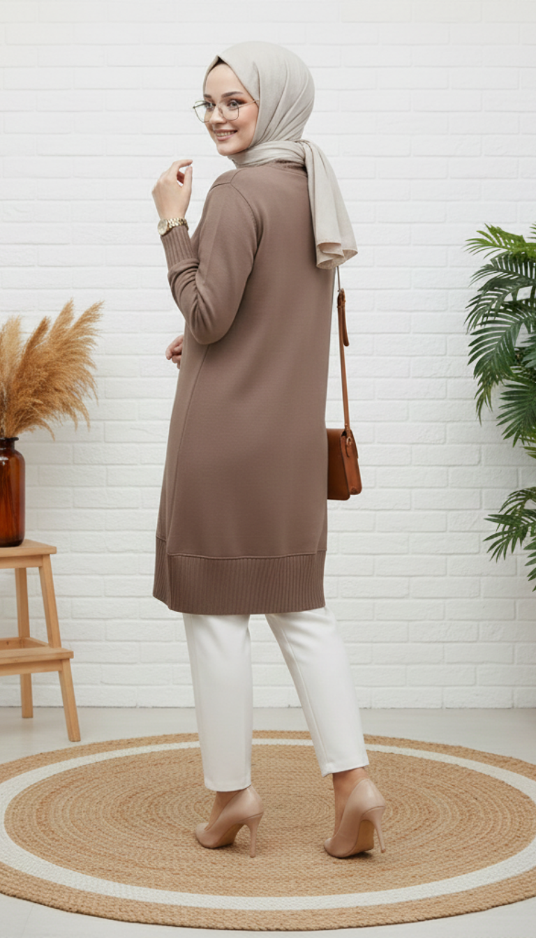 Asrınzade Soğukip Tunik 3203 - Vizon