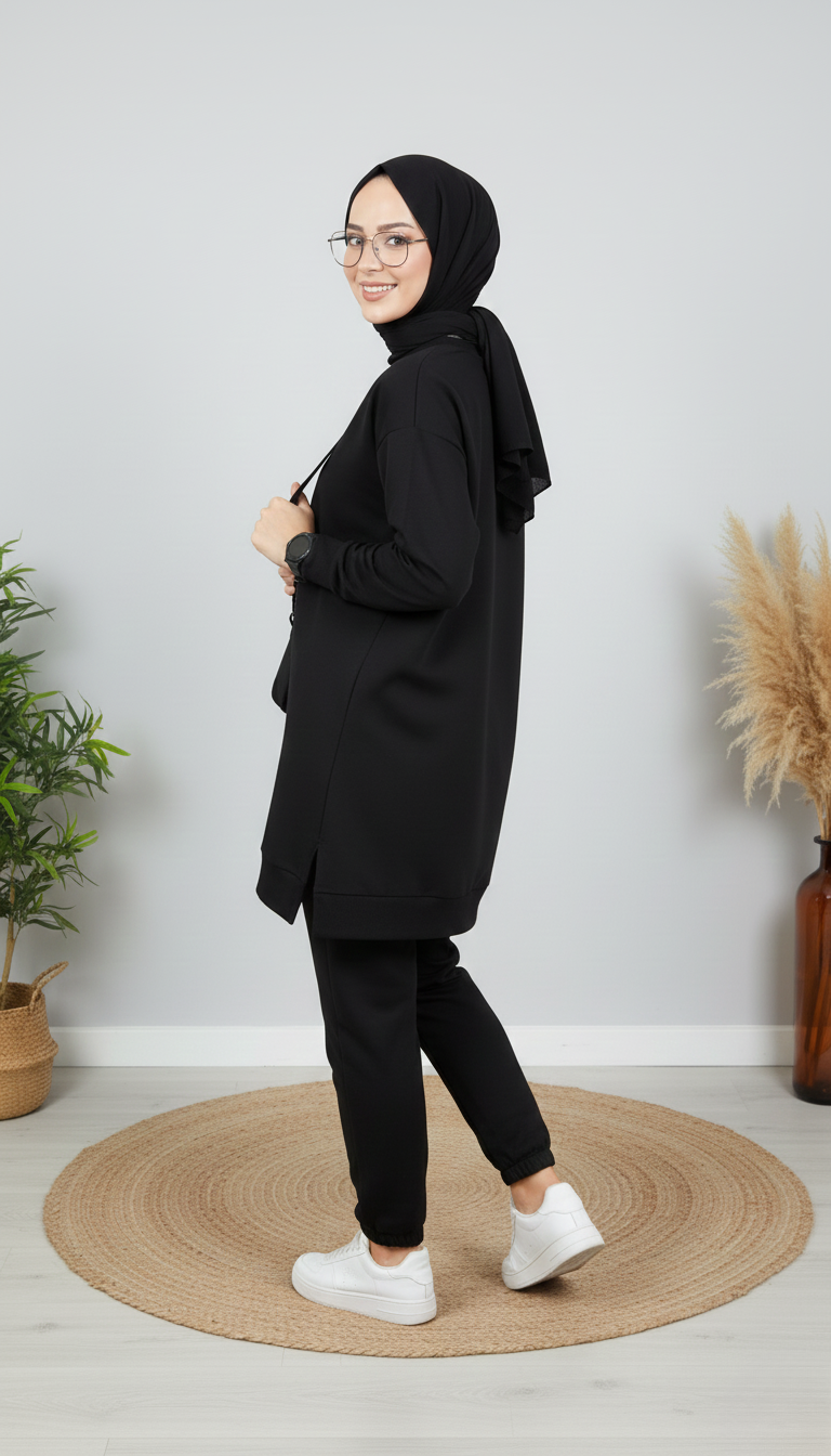 Asrınzade Oysho Tunik 3973 - Siyah