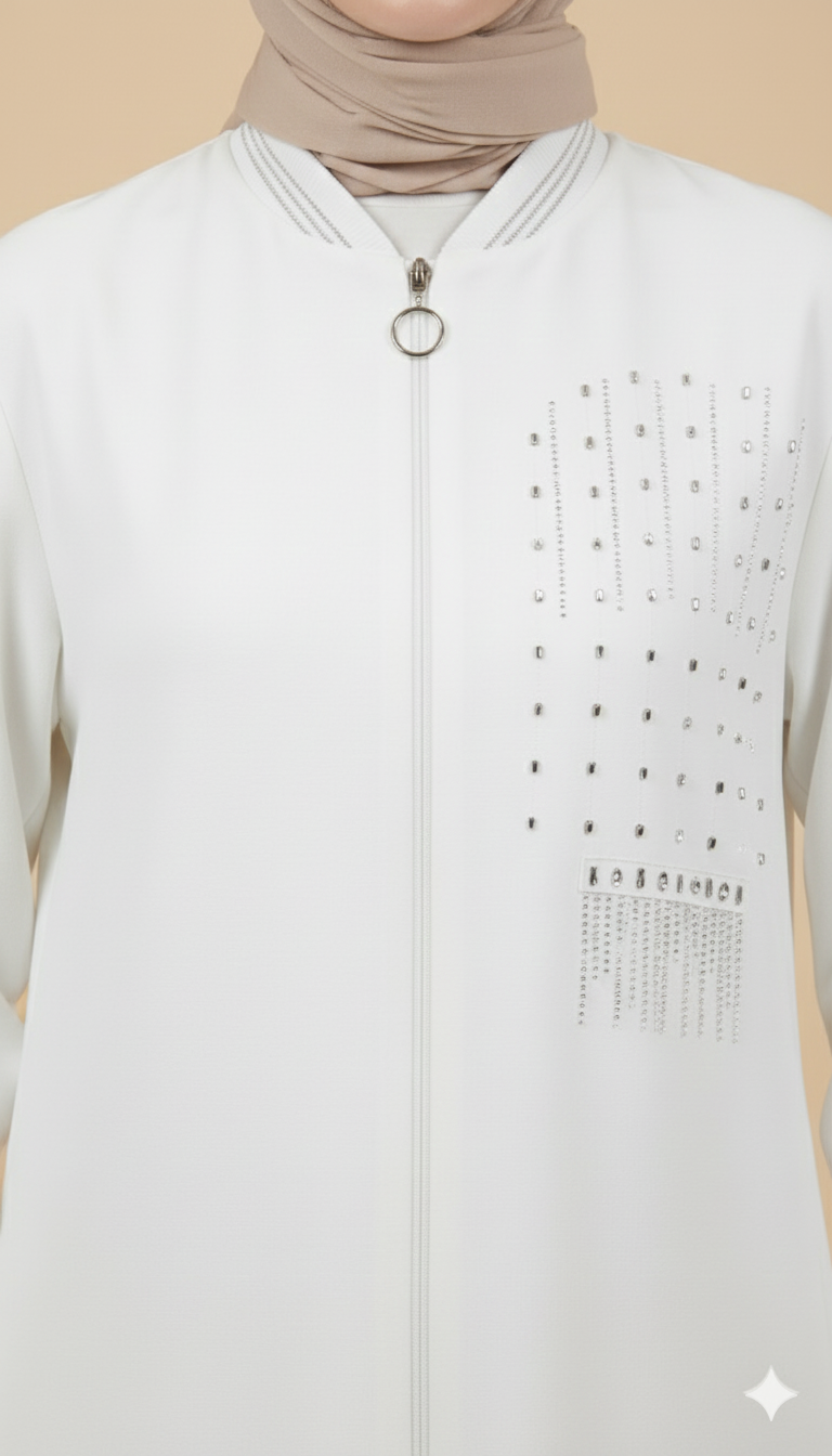 Beranisa Taş Detaylı Kap 3970 - Beyaz