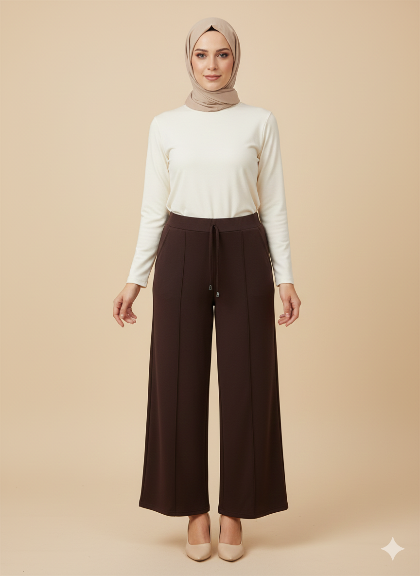 Simay Moda Oysho Çimalı Bol Paça Pantolon 1041