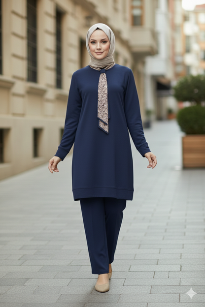 Kado Kravatlı Pantolonlu Takım 257647 - Yağ Yeşili