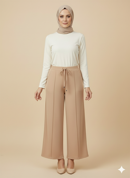 Simay Moda Oysho Çimalı Bol Paça Pantolon 1041