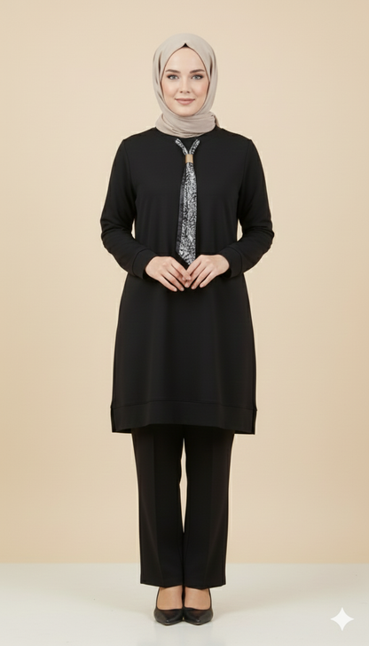 Kado Kravatlı Pantolonlu Takım 257647 - Yağ Yeşili