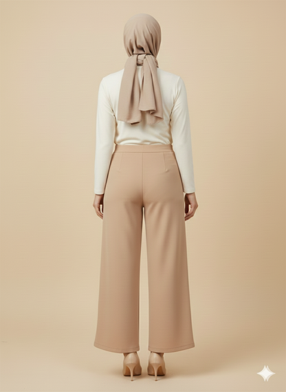 Simay Moda Oysho Çimalı Bol Paça Pantolon 1041